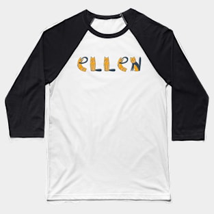 Ellen | Girl Name | Cat Lover | Cat Illustration Baseball T-Shirt